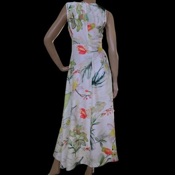 MOOERKERR Dress Floral Embroidered Body Sleeveless Back Zip Sz M - Picture 7 of 13